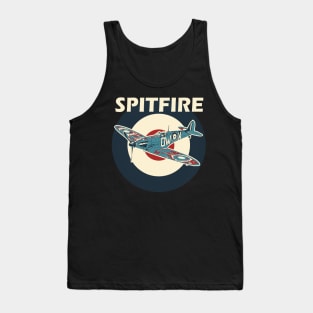 RAF Spitfire Aircraft Roundel WW2 Plane Tank Top